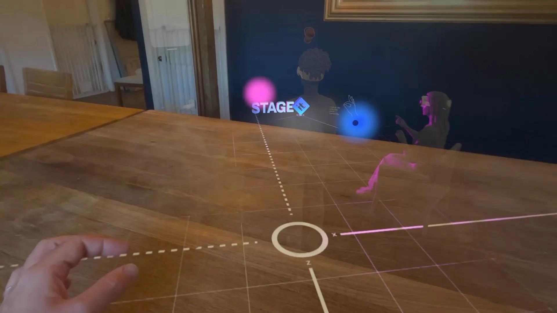 Viewer avatars positioned inside a STAGEit scene