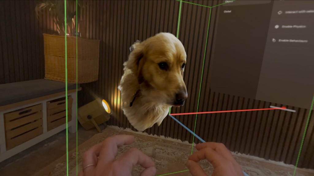Animated Gaussian Splat capture of Merlin the dog created from phone footage using STAGEit Optimiser