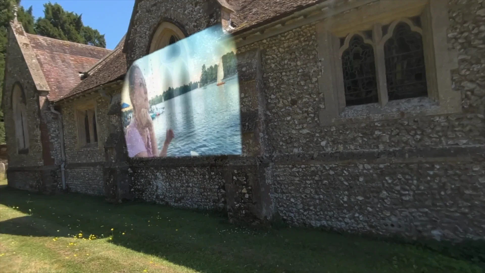Projection being tested on a real-world surface in STAGEit using visionOS 27